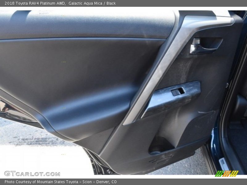 Galactic Aqua Mica / Black 2018 Toyota RAV4 Platinum AWD