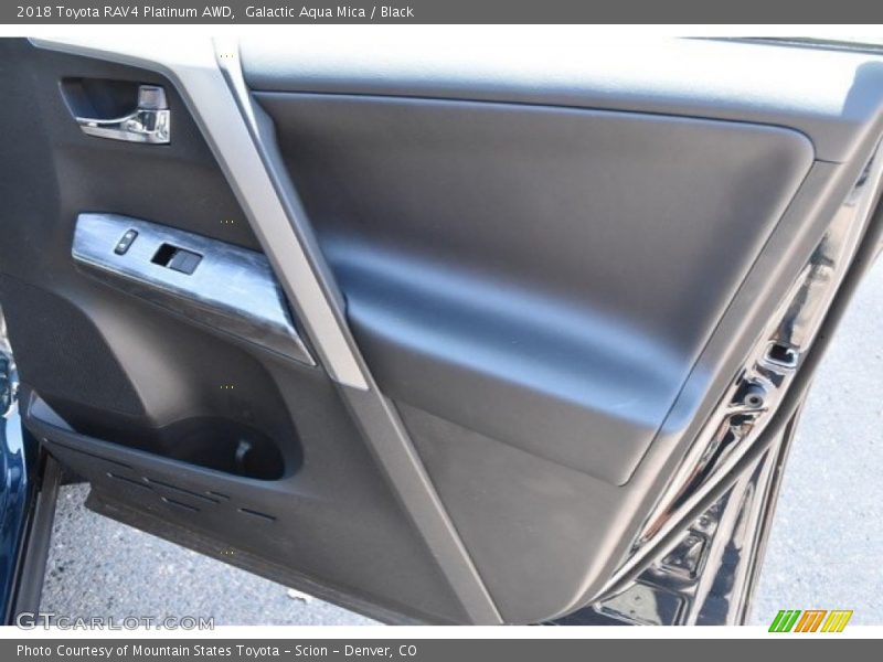 Galactic Aqua Mica / Black 2018 Toyota RAV4 Platinum AWD