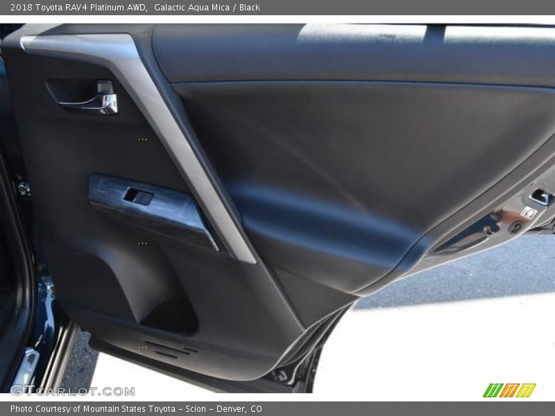 Galactic Aqua Mica / Black 2018 Toyota RAV4 Platinum AWD