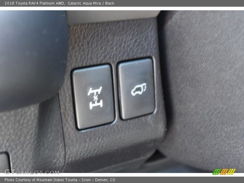 Galactic Aqua Mica / Black 2018 Toyota RAV4 Platinum AWD