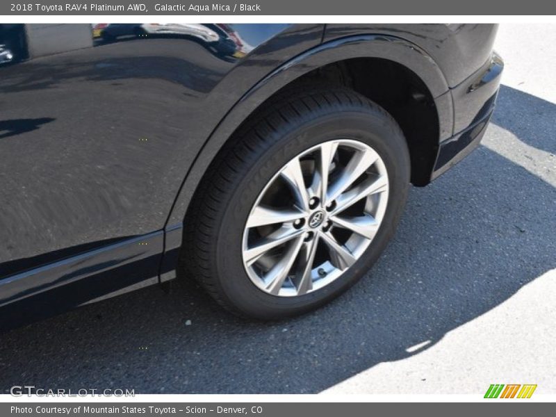 Galactic Aqua Mica / Black 2018 Toyota RAV4 Platinum AWD