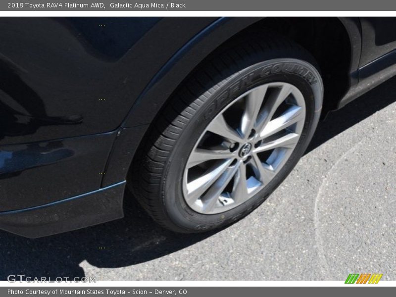 Galactic Aqua Mica / Black 2018 Toyota RAV4 Platinum AWD