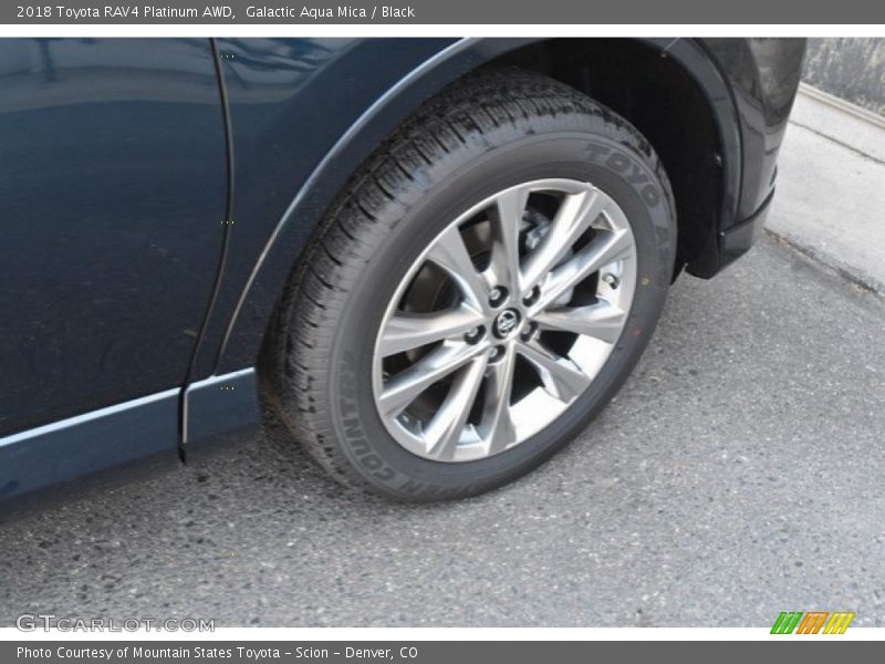 Galactic Aqua Mica / Black 2018 Toyota RAV4 Platinum AWD