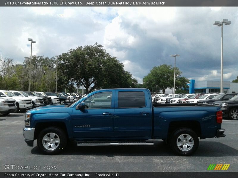 Deep Ocean Blue Metallic / Dark Ash/Jet Black 2018 Chevrolet Silverado 1500 LT Crew Cab