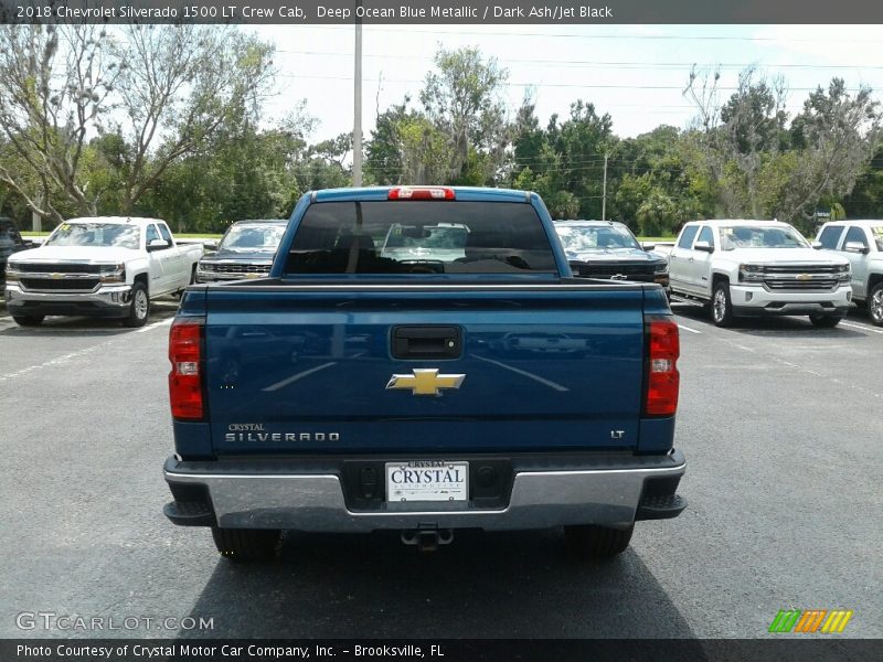 Deep Ocean Blue Metallic / Dark Ash/Jet Black 2018 Chevrolet Silverado 1500 LT Crew Cab