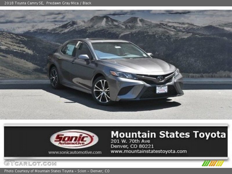 Predawn Gray Mica / Black 2018 Toyota Camry SE