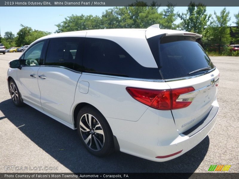 White Diamond Pearl / Mocha 2019 Honda Odyssey Elite