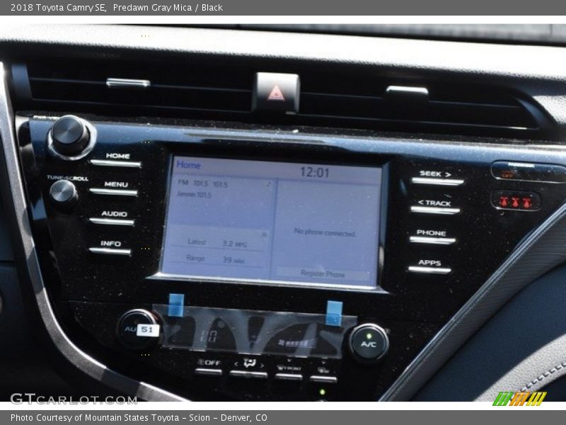 Predawn Gray Mica / Black 2018 Toyota Camry SE