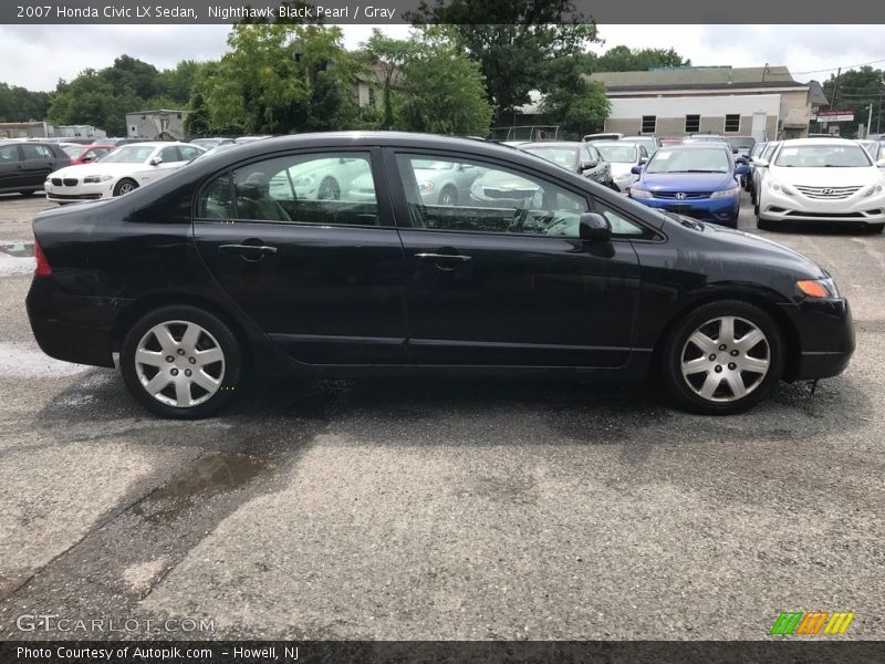 Nighthawk Black Pearl / Gray 2007 Honda Civic LX Sedan