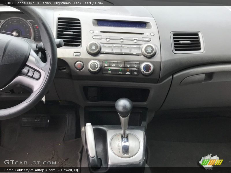 Nighthawk Black Pearl / Gray 2007 Honda Civic LX Sedan