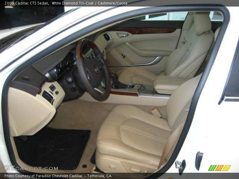 White Diamond Tri-Coat / Cashmere/Cocoa 2009 Cadillac CTS Sedan