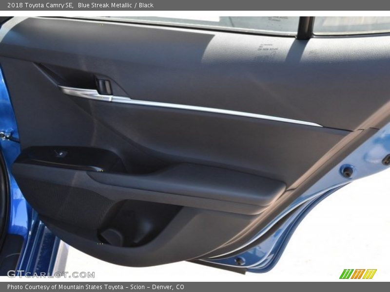 Blue Streak Metallic / Black 2018 Toyota Camry SE
