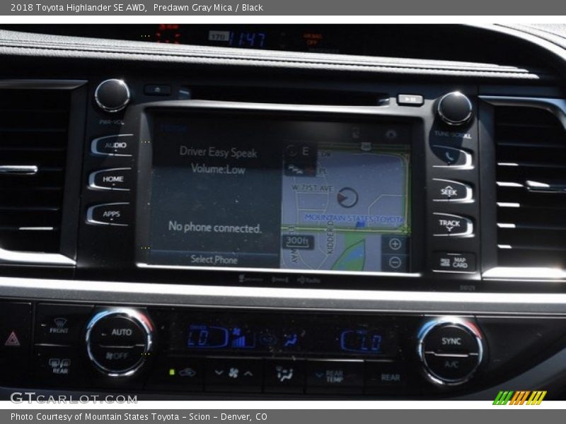 Predawn Gray Mica / Black 2018 Toyota Highlander SE AWD
