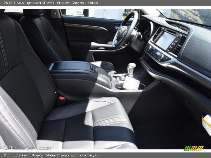 Predawn Gray Mica / Black 2018 Toyota Highlander SE AWD