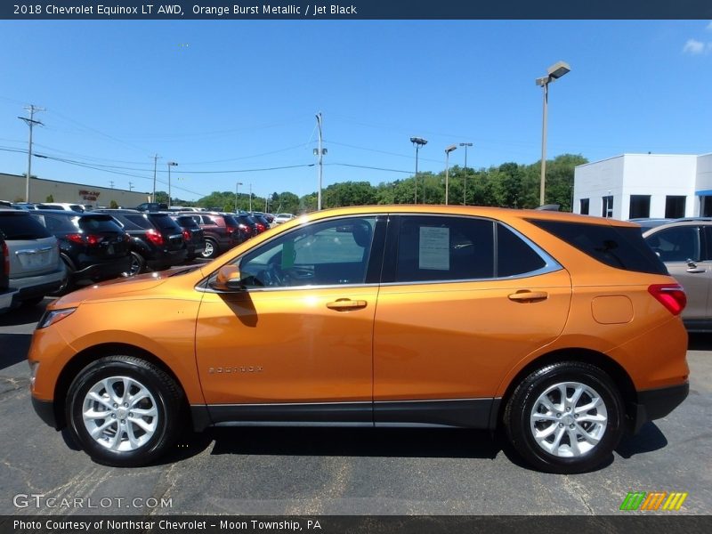 Orange Burst Metallic / Jet Black 2018 Chevrolet Equinox LT AWD