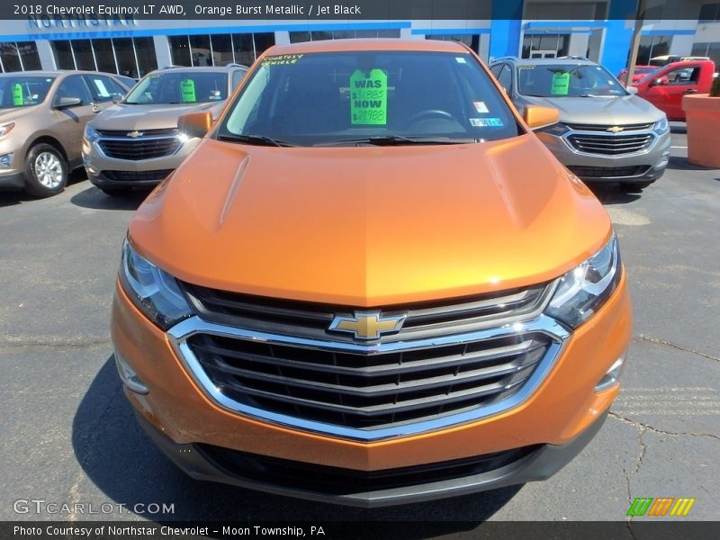 Orange Burst Metallic / Jet Black 2018 Chevrolet Equinox LT AWD