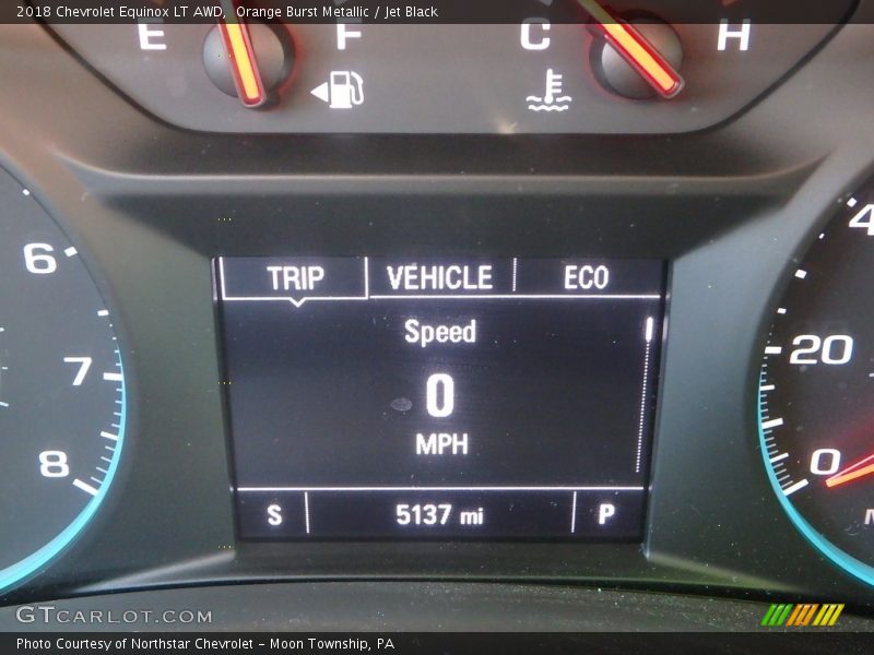 Orange Burst Metallic / Jet Black 2018 Chevrolet Equinox LT AWD