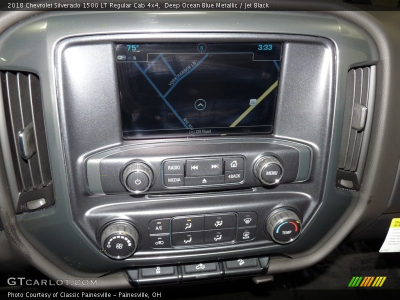 Deep Ocean Blue Metallic / Jet Black 2018 Chevrolet Silverado 1500 LT Regular Cab 4x4