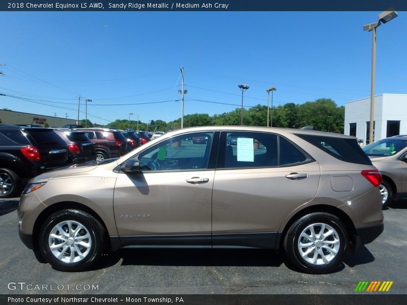 Sandy Ridge Metallic / Medium Ash Gray 2018 Chevrolet Equinox LS AWD