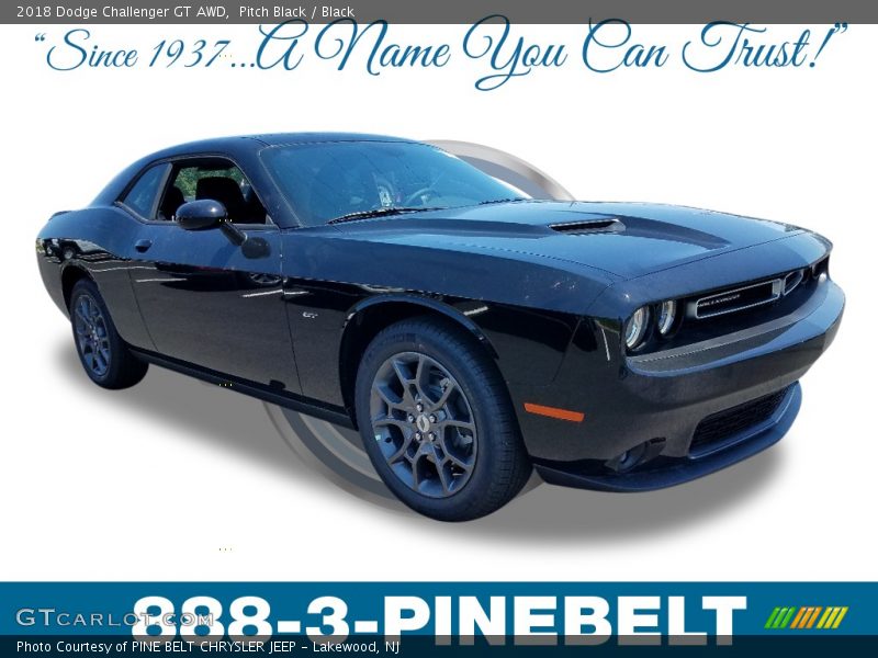 Pitch Black / Black 2018 Dodge Challenger GT AWD