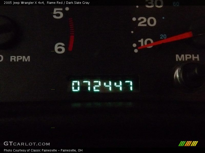 Flame Red / Dark Slate Gray 2005 Jeep Wrangler X 4x4