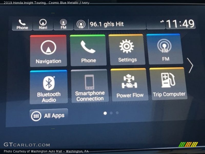Cosmic Blue Metallic / Ivory 2019 Honda Insight Touring