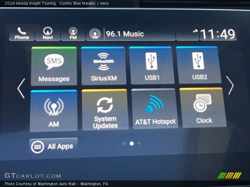 Cosmic Blue Metallic / Ivory 2019 Honda Insight Touring