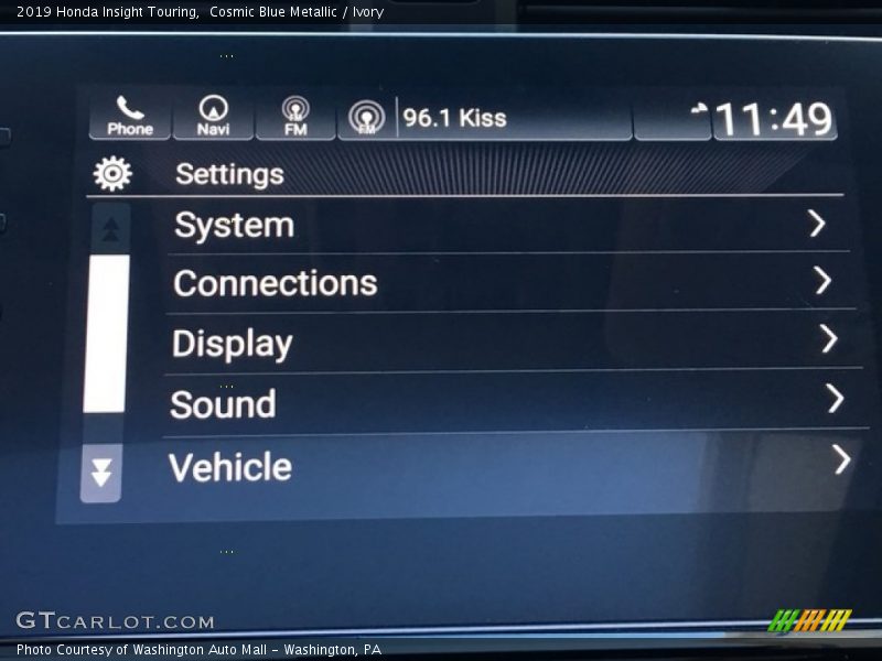Cosmic Blue Metallic / Ivory 2019 Honda Insight Touring