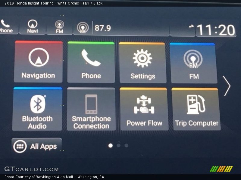 White Orchid Pearl / Black 2019 Honda Insight Touring