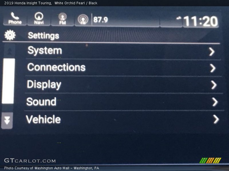 White Orchid Pearl / Black 2019 Honda Insight Touring