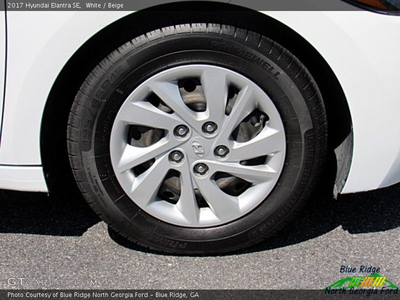 White / Beige 2017 Hyundai Elantra SE