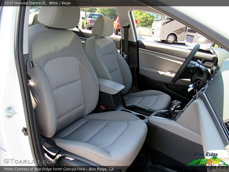 White / Beige 2017 Hyundai Elantra SE