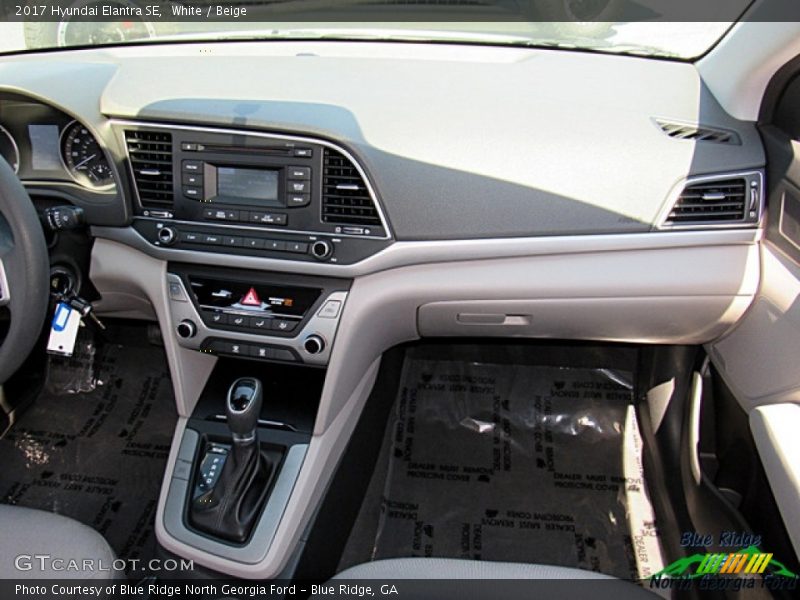 White / Beige 2017 Hyundai Elantra SE