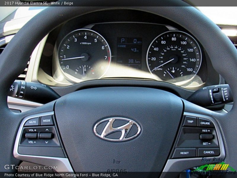 White / Beige 2017 Hyundai Elantra SE