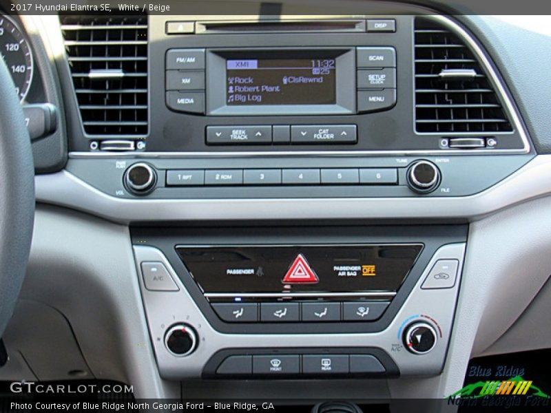 White / Beige 2017 Hyundai Elantra SE