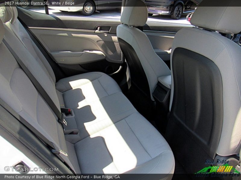 White / Beige 2017 Hyundai Elantra SE