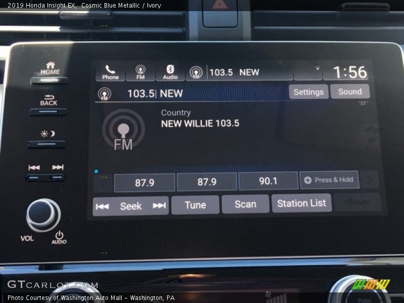 Cosmic Blue Metallic / Ivory 2019 Honda Insight EX