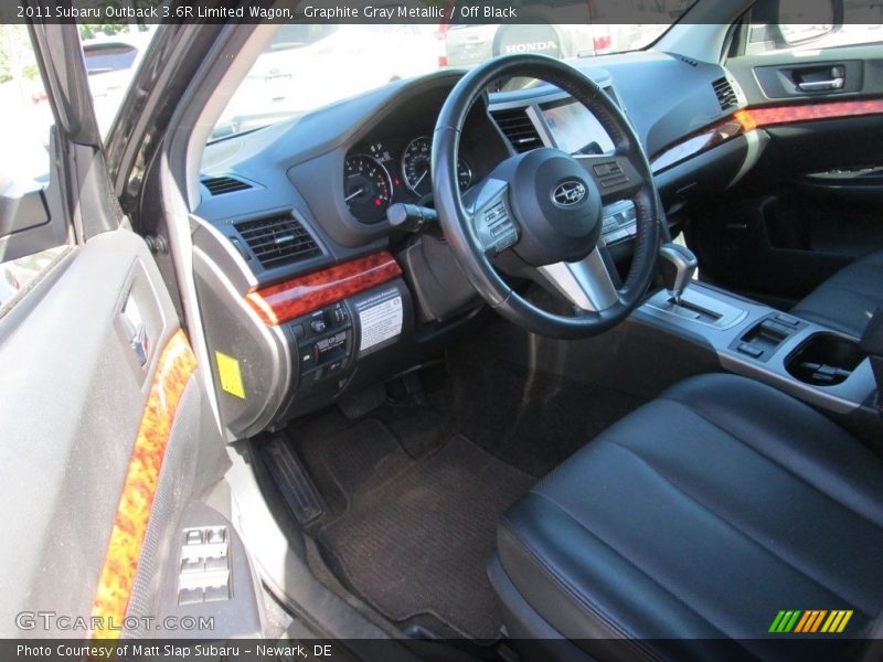 Graphite Gray Metallic / Off Black 2011 Subaru Outback 3.6R Limited Wagon