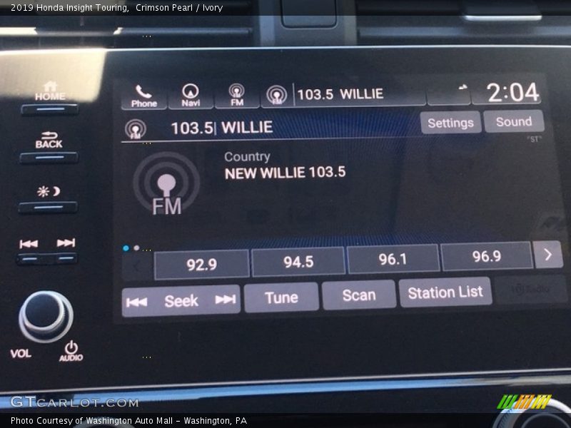 Crimson Pearl / Ivory 2019 Honda Insight Touring