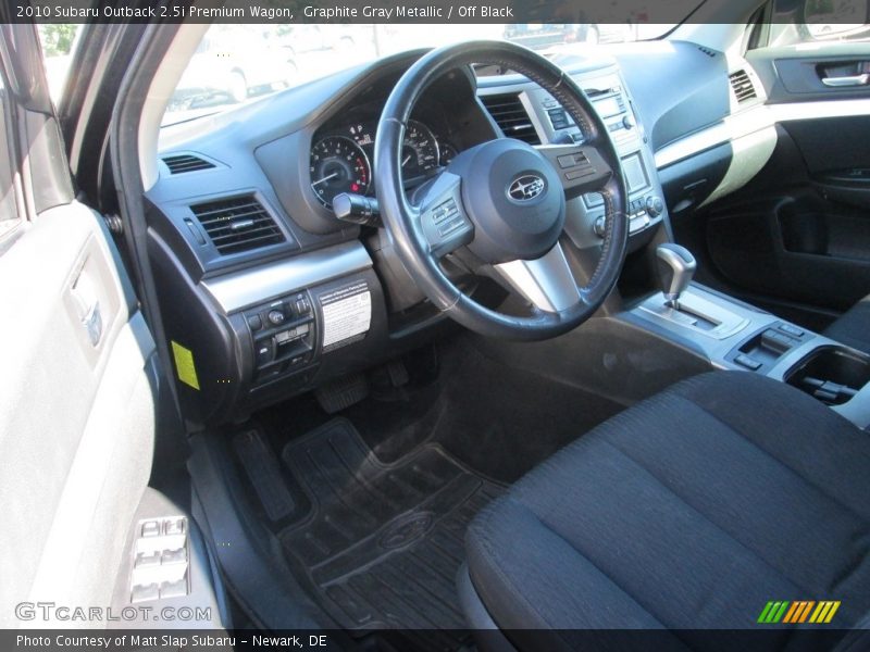 Graphite Gray Metallic / Off Black 2010 Subaru Outback 2.5i Premium Wagon