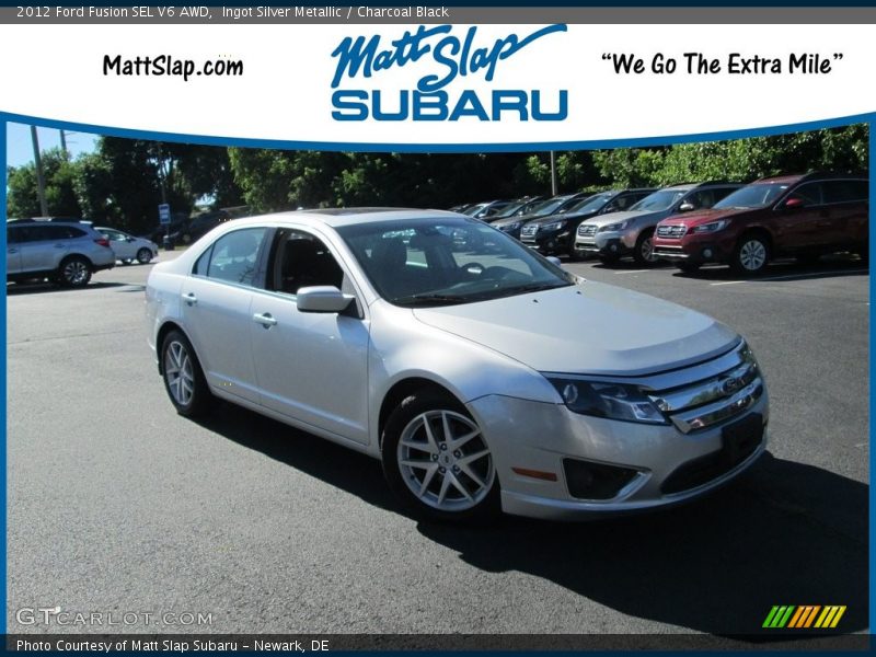 Ingot Silver Metallic / Charcoal Black 2012 Ford Fusion SEL V6 AWD
