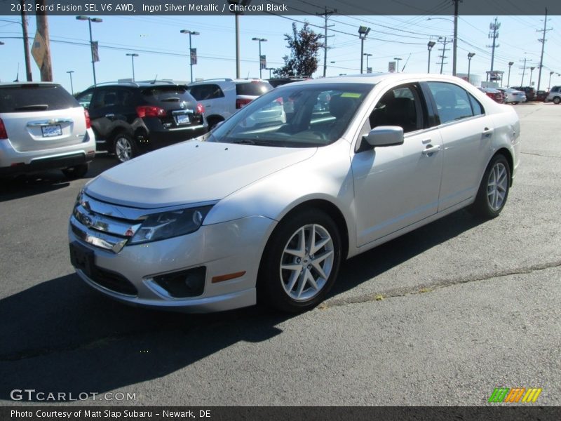 Ingot Silver Metallic / Charcoal Black 2012 Ford Fusion SEL V6 AWD