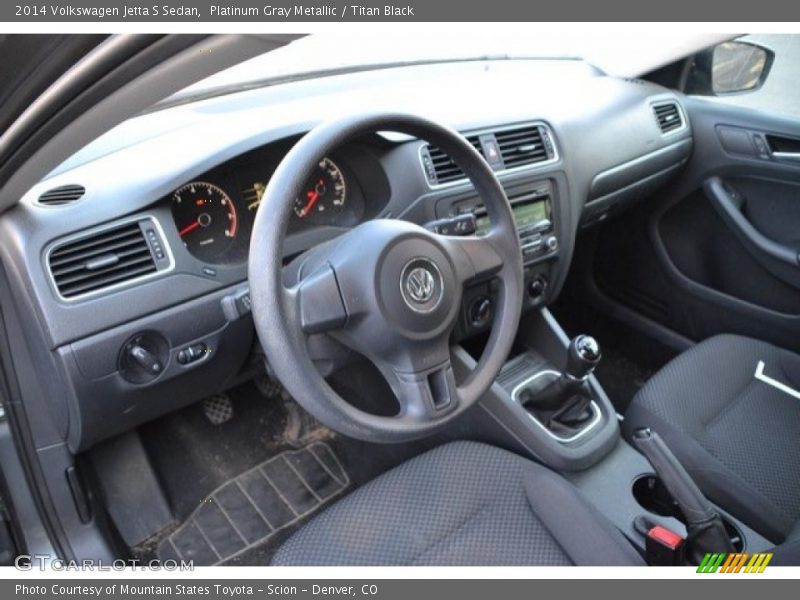 Platinum Gray Metallic / Titan Black 2014 Volkswagen Jetta S Sedan