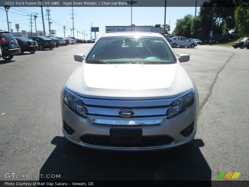 Ingot Silver Metallic / Charcoal Black 2012 Ford Fusion SEL V6 AWD