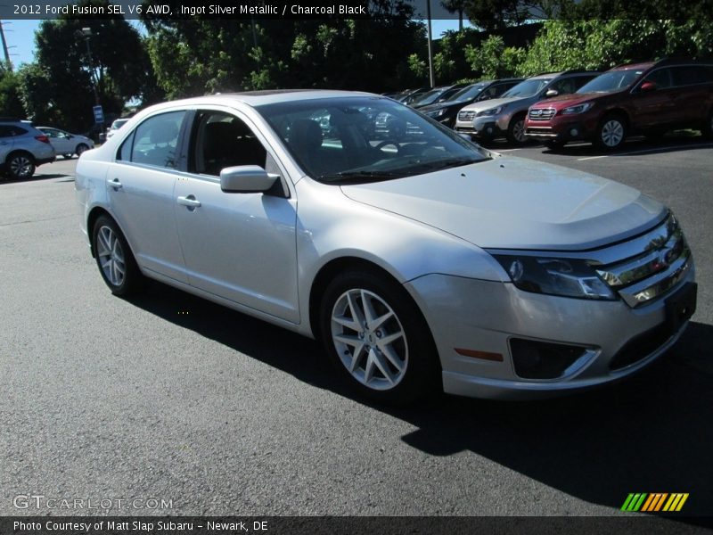 Ingot Silver Metallic / Charcoal Black 2012 Ford Fusion SEL V6 AWD
