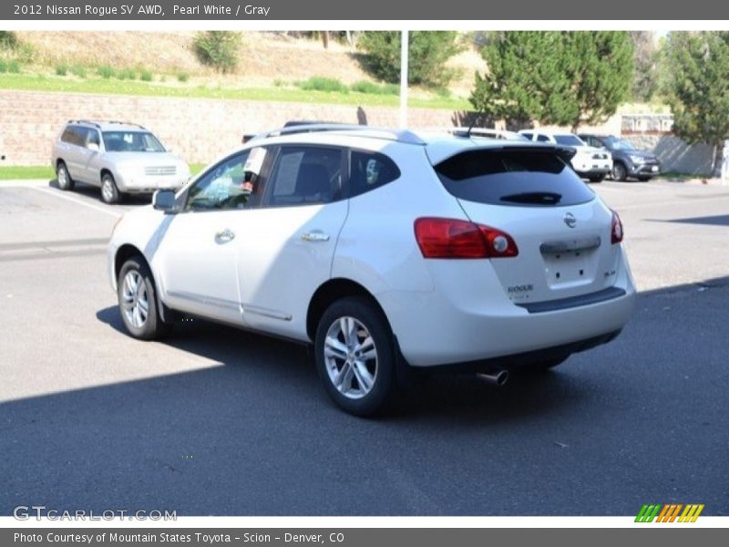 Pearl White / Gray 2012 Nissan Rogue SV AWD