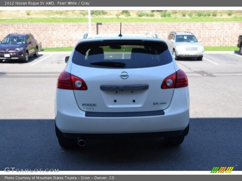 Pearl White / Gray 2012 Nissan Rogue SV AWD