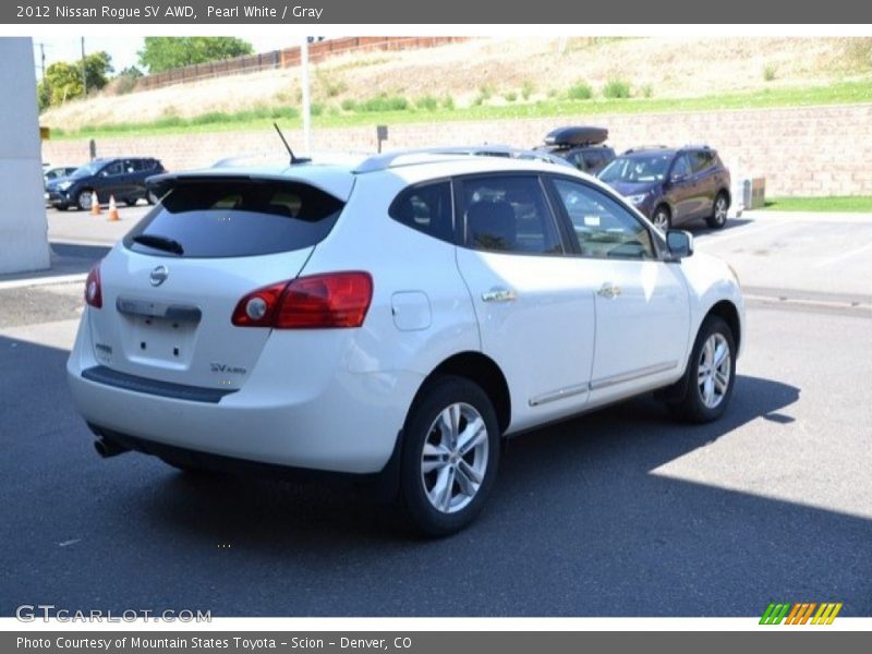 Pearl White / Gray 2012 Nissan Rogue SV AWD