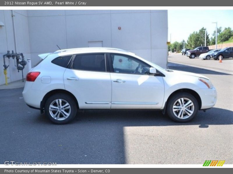 Pearl White / Gray 2012 Nissan Rogue SV AWD