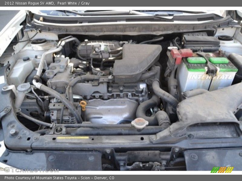 Pearl White / Gray 2012 Nissan Rogue SV AWD